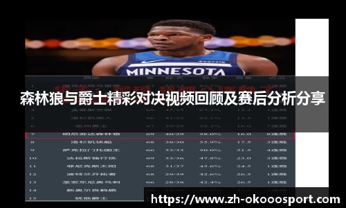 森林狼与爵士精彩对决视频回顾及赛后分析分享